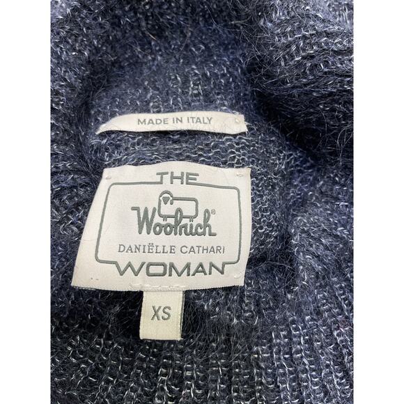 Woolrich See-Through Blue Cashmere  Mohair Wool Blend Knit Top Size XS - Picture 3 of 3